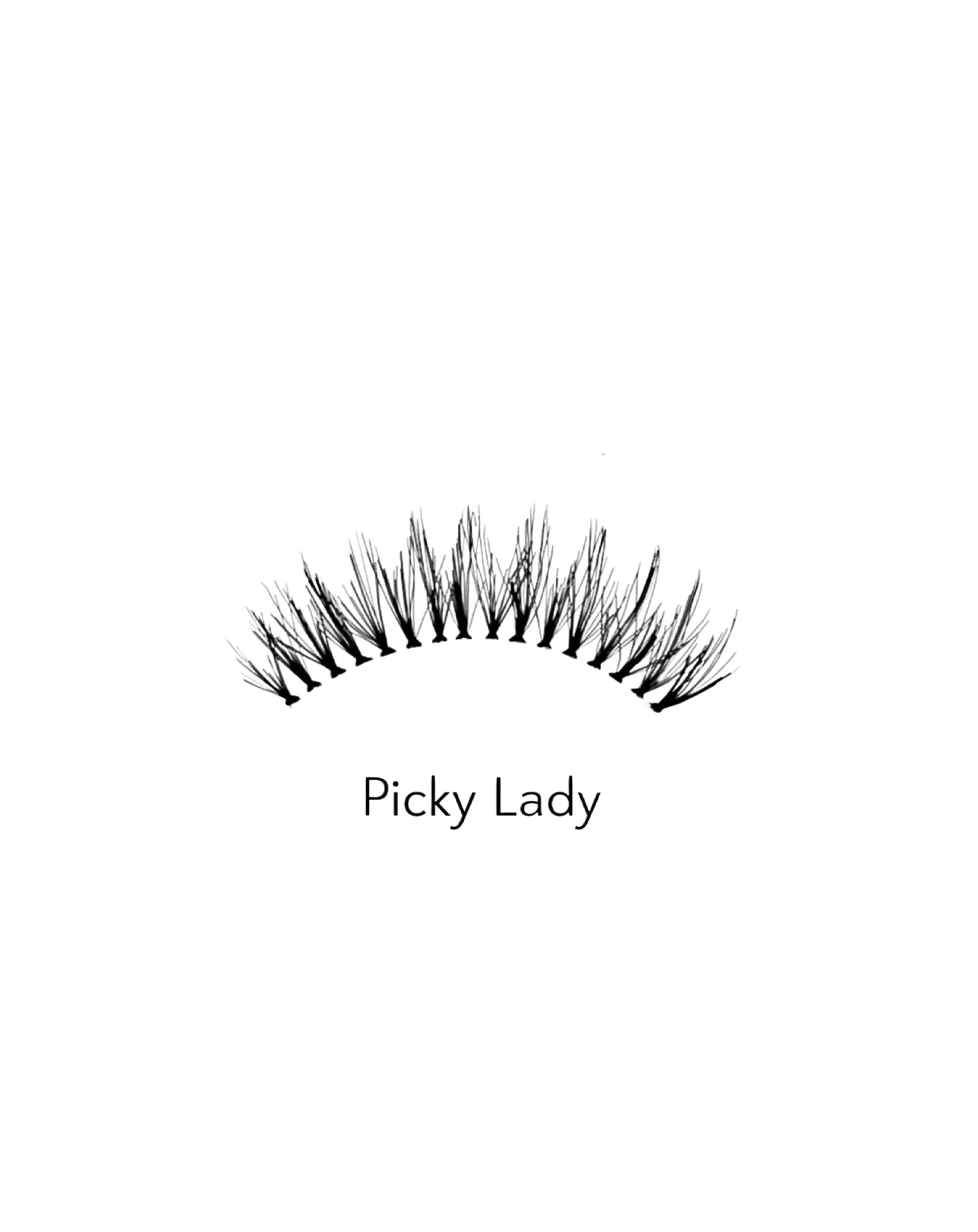 Sztuczne rzęsy 2d do wielokrotnego stosowania lekkie i miękkie Picky Lady Bamm!Lashes - Image 2