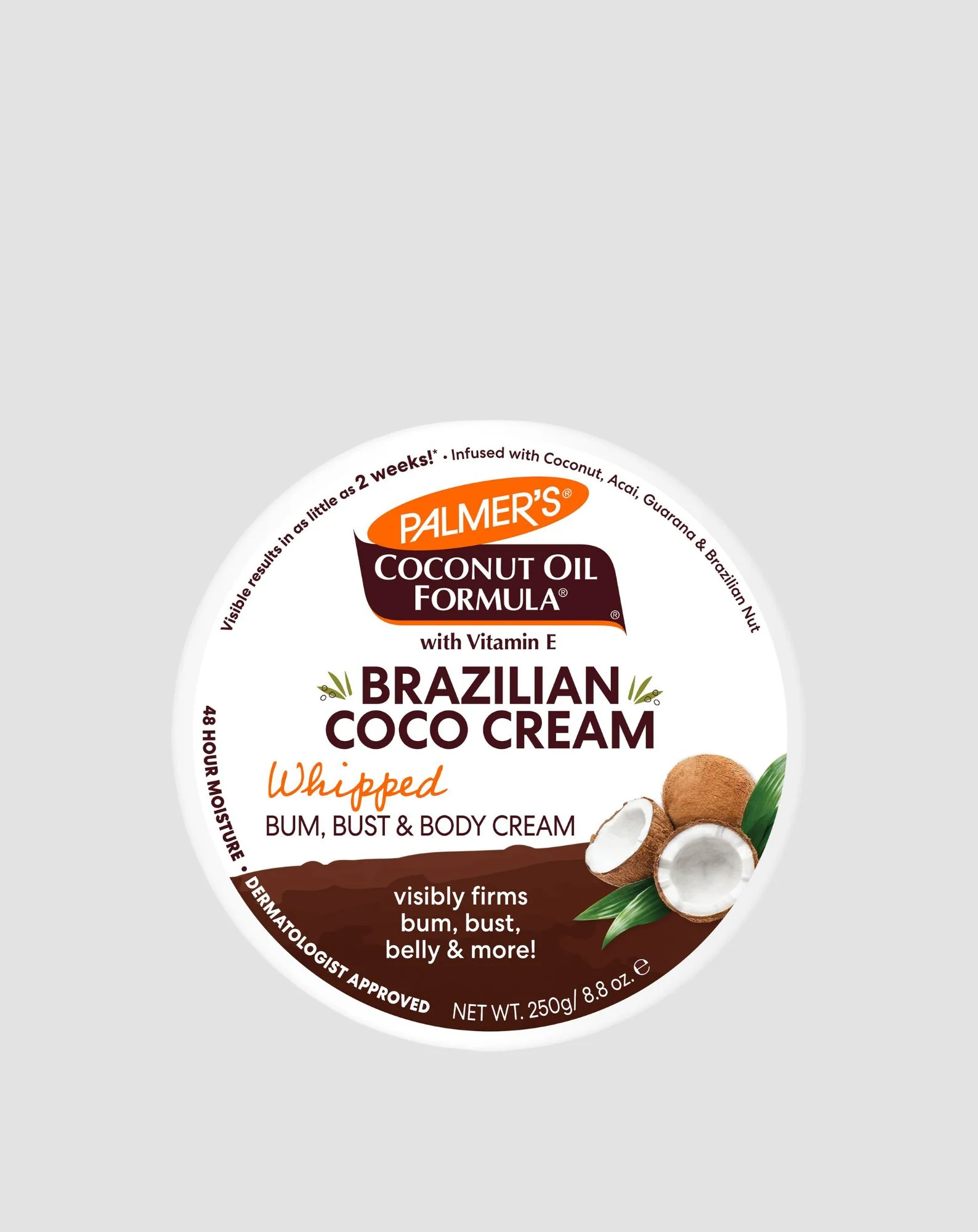 Ujędrniający balsam brazylijski do ciała z olejem kokosowym i guaraną Brazilian Coco Cream Palmer’s - Image 2