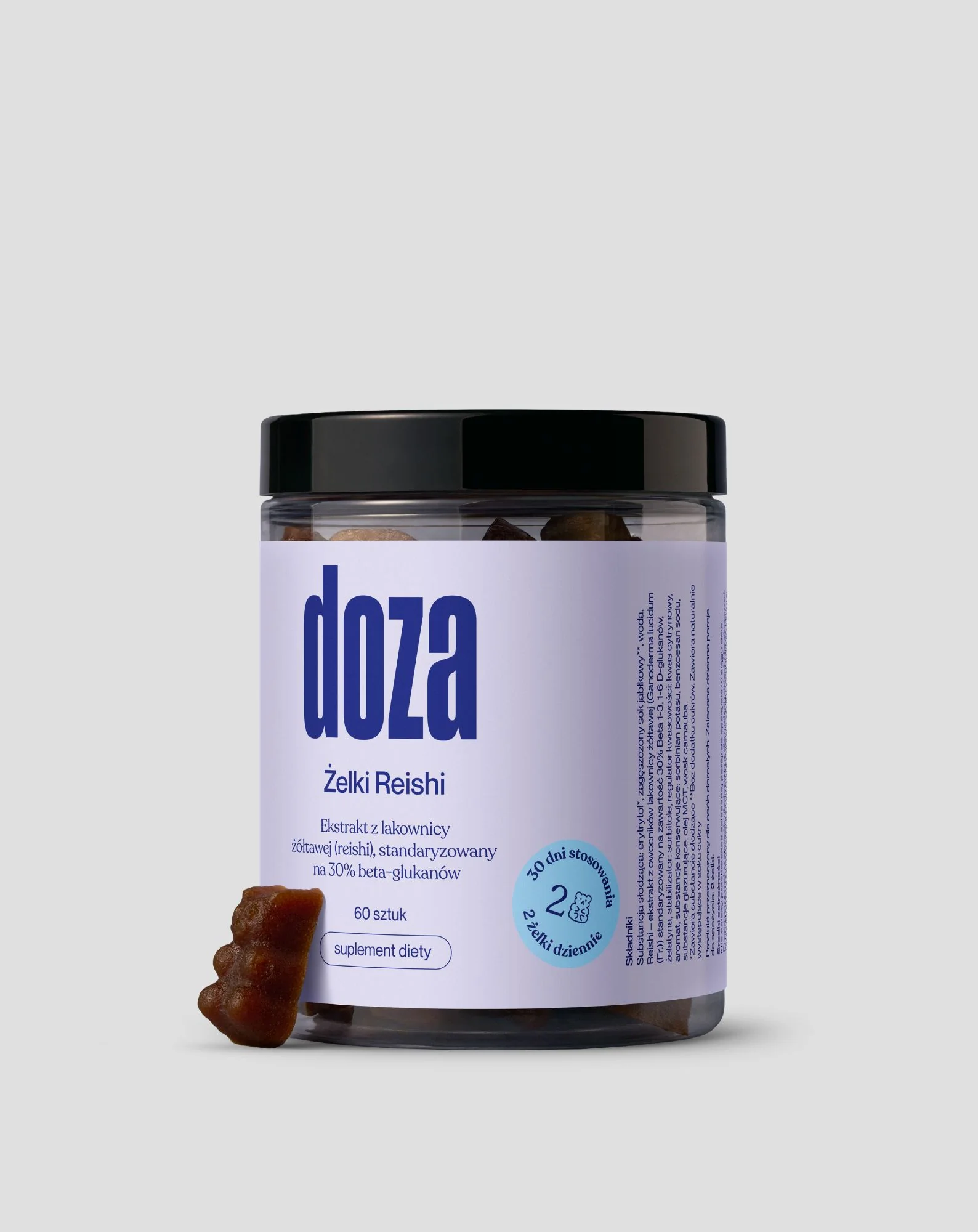 Żelki z ekstraktem z grzyba Reishi 60 szt. Doza - Image 3